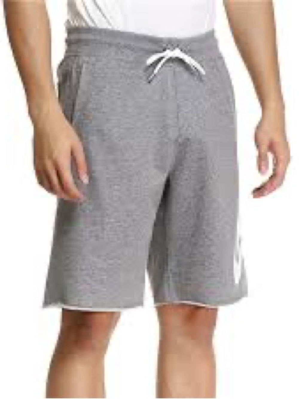 Nike Men's Gray large logo sports Athletic Drawstring Shorts